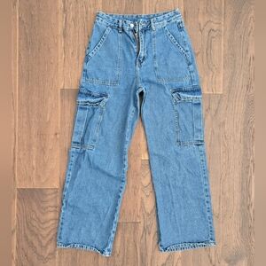 Shein Blue Denim Cargo Jeans